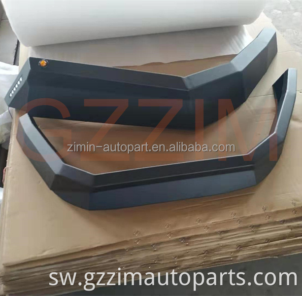 4x4 Steel Aluminium Aloi Fender Flare na Mwanga kwa New Wrangler Rubiction JL 2018-2020